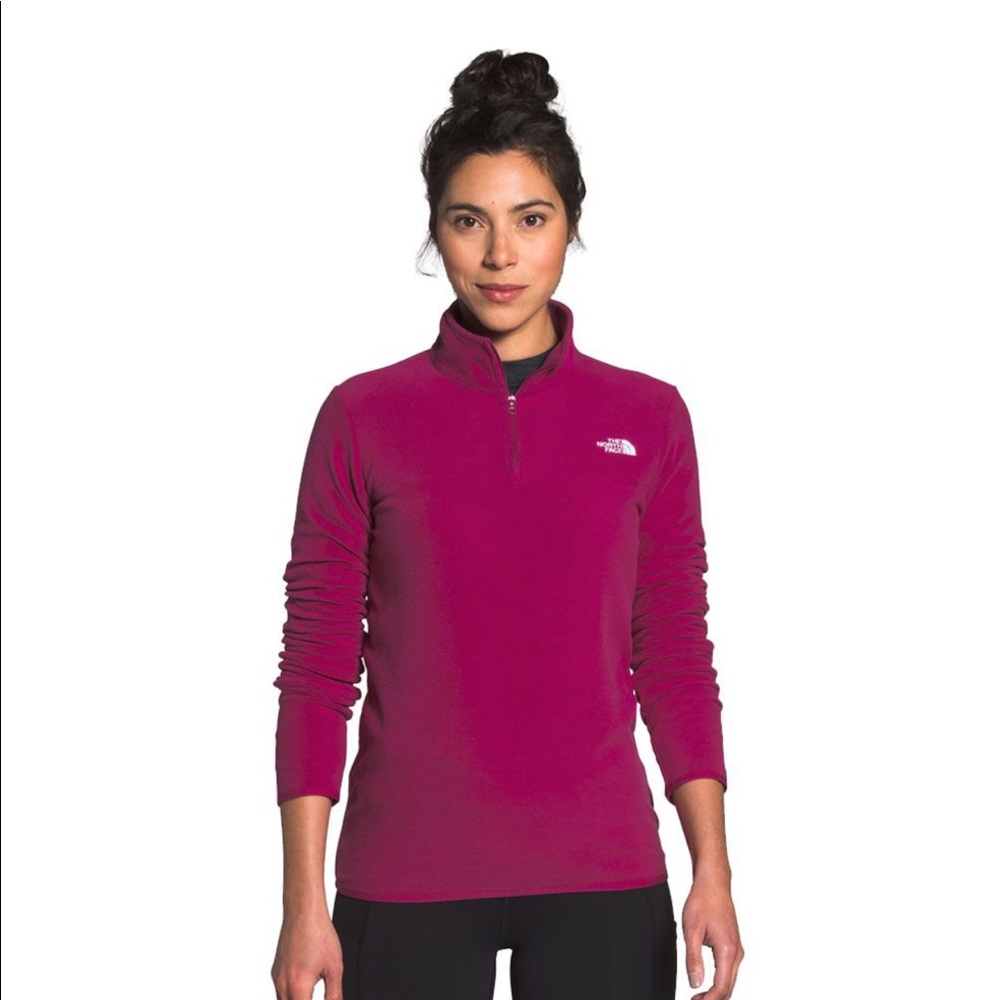 Magenta North Face quarter zip